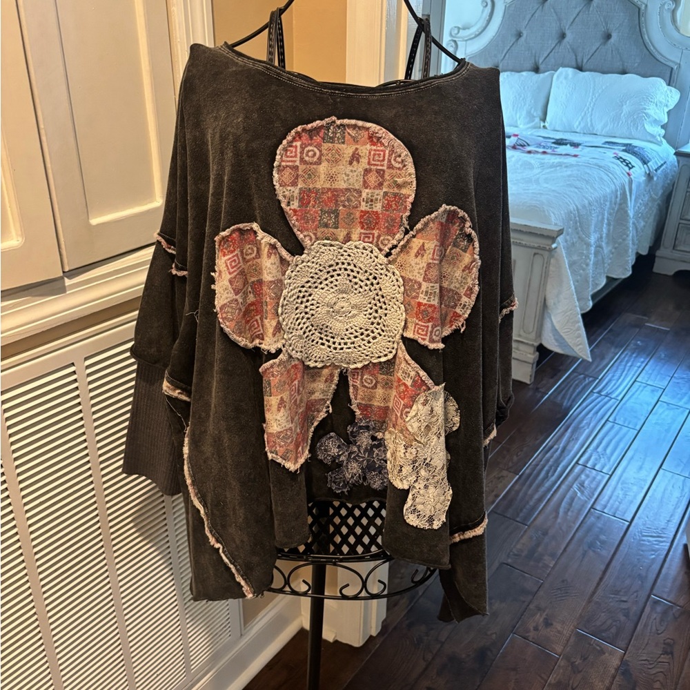 Bohemian Patchwork Poncho